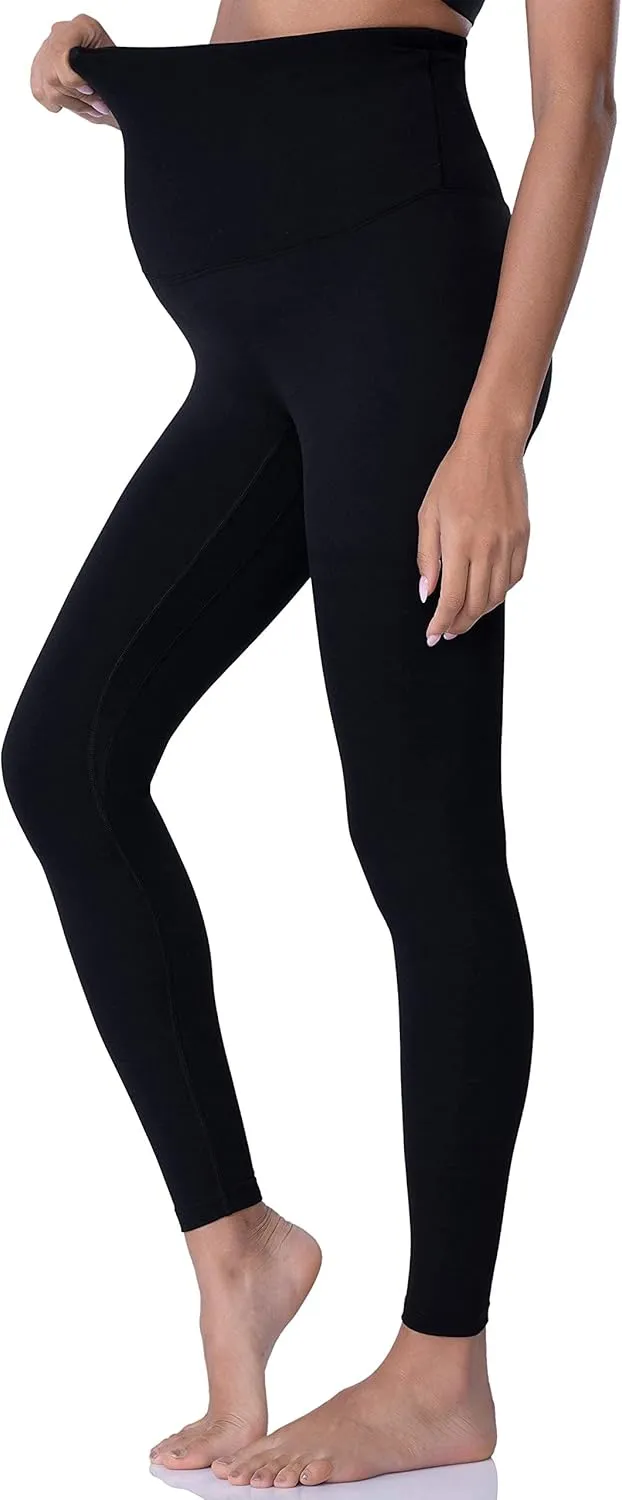 POSHDIVAH Women's Maternity Leggings Over The Belly Pregnancy Yoga Pants Active Wear Workout Leggings