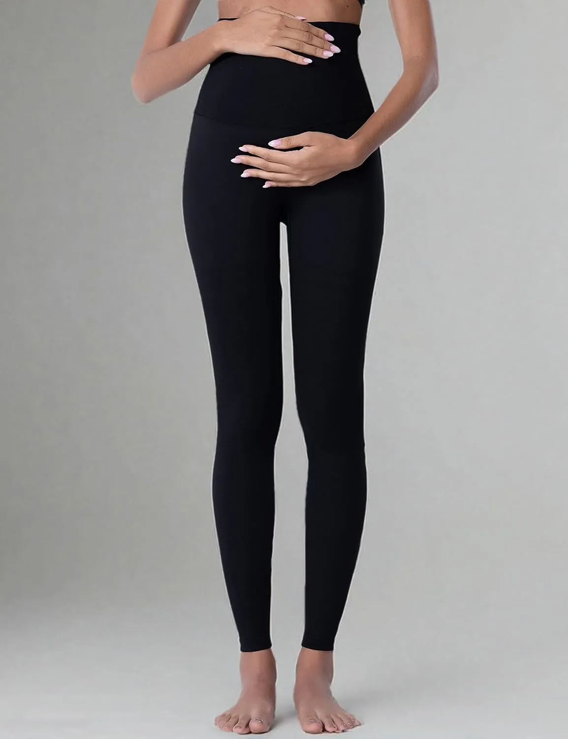 POSHDIVAH Women's Maternity Leggings Over The Belly Pregnancy Yoga Pants Active Wear Workout Leggings
