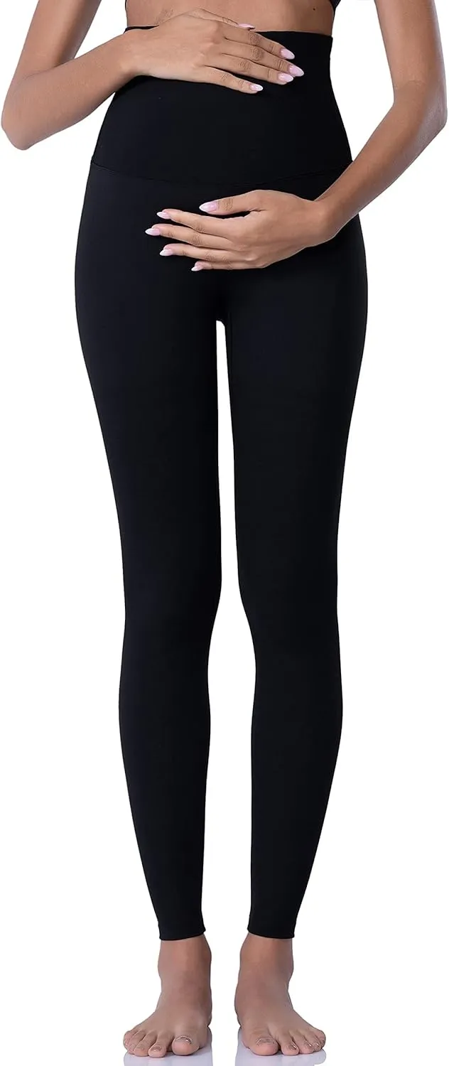 POSHDIVAH Women's Maternity Leggings Over The Belly Pregnancy Yoga Pants Active Wear Workout Leggings