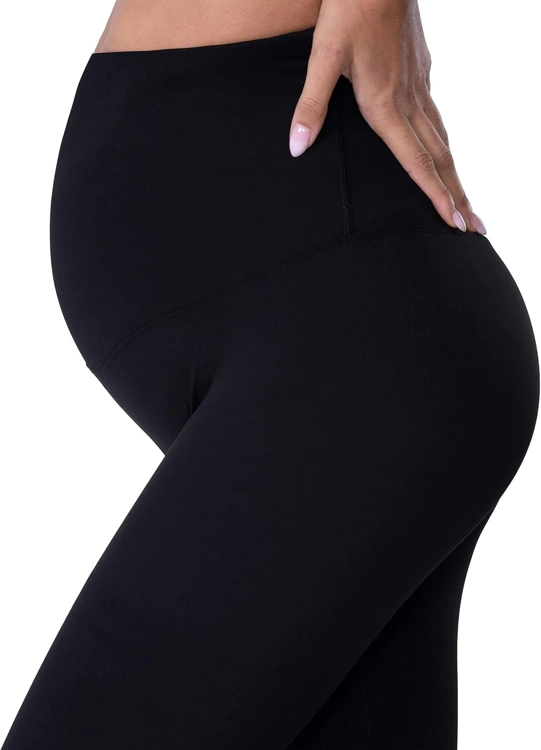 POSHDIVAH Women's Maternity Leggings Over The Belly Pregnancy Yoga Pants Active Wear Workout Leggings