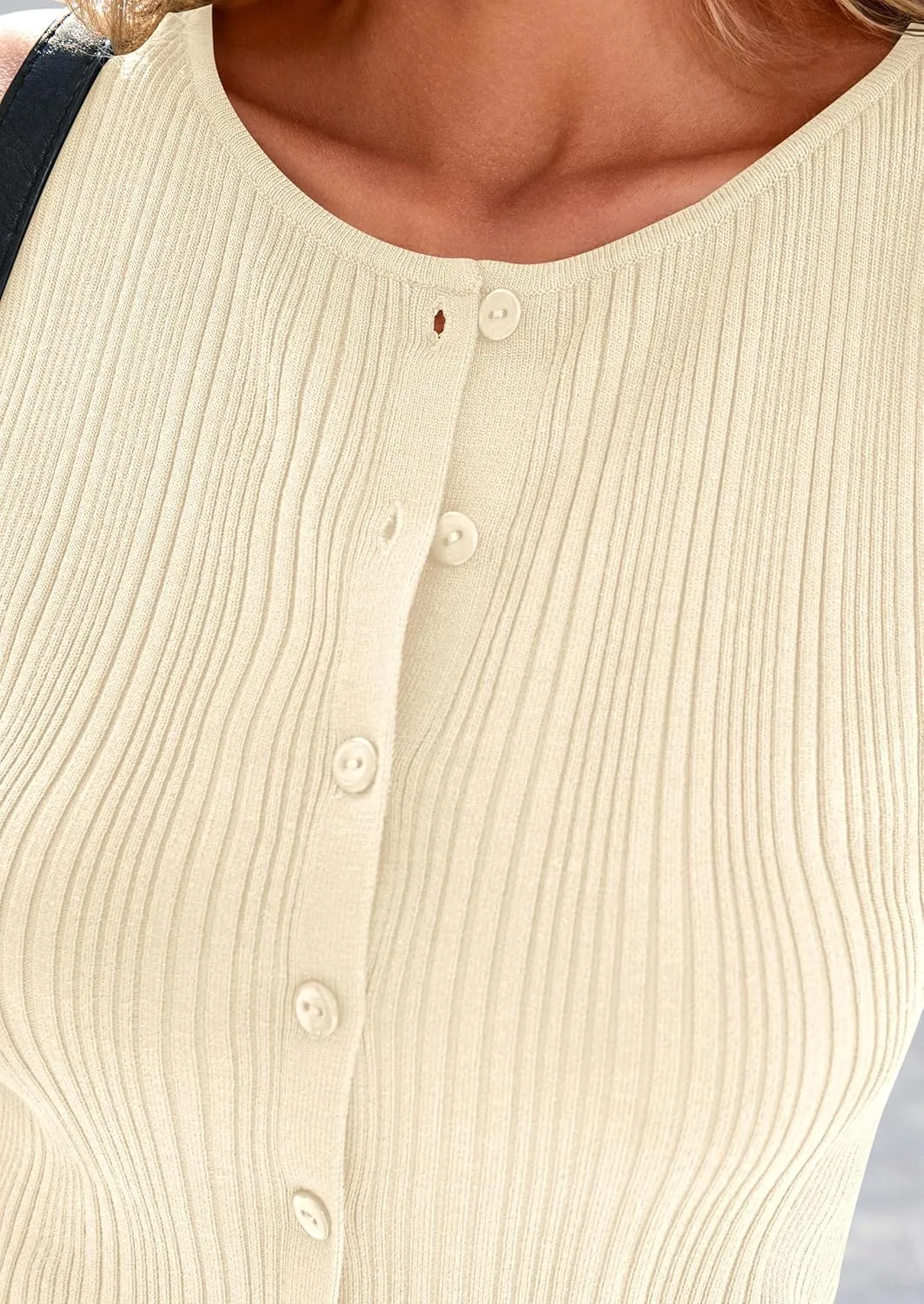 PRETTYGARDEN Women's Ribbed Tank Tops Summer 2025 Open Front Button Down Sleeveless Shirts Going Out Spring Fashion Vest Tops