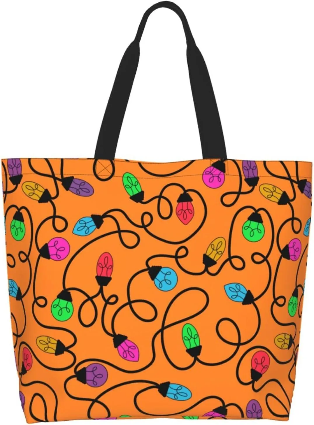 Red Pinks Candy Cane Swirling Women's Tote Bag Large Capacity Single Shoulder Bags Handbag for Shopping Work