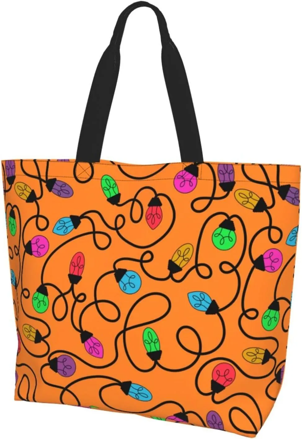 Red Pinks Candy Cane Swirling Women's Tote Bag Large Capacity Single Shoulder Bags Handbag for Shopping Work