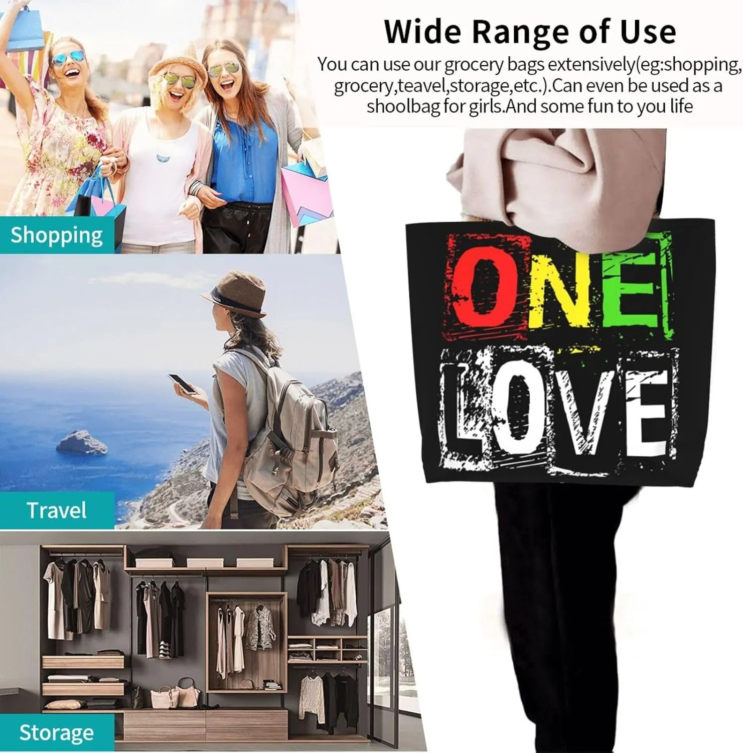 Red Pinks Candy Cane Swirling Women's Tote Bag Large Capacity Single Shoulder Bags Handbag for Shopping Work