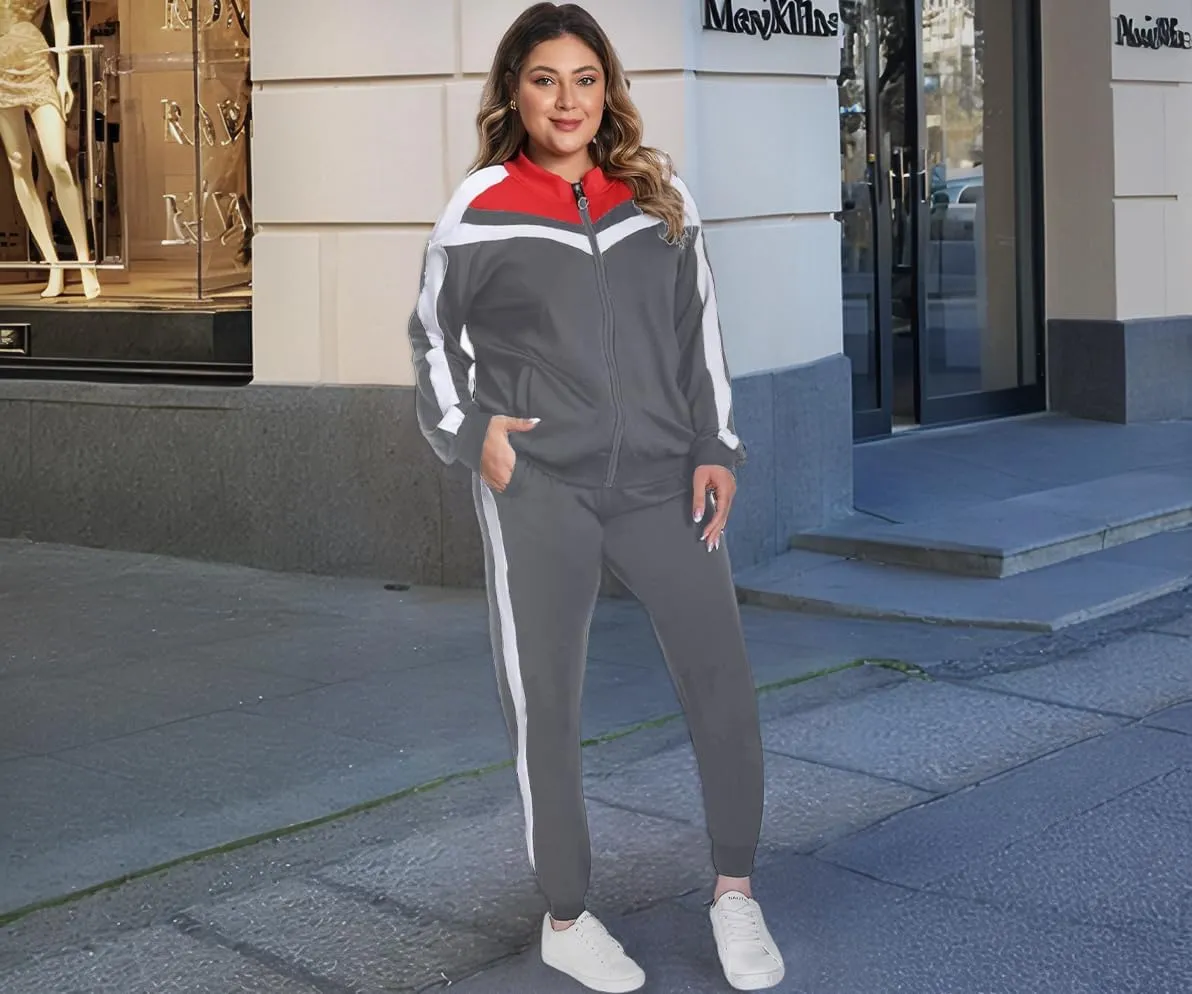 Remxi Workout Sets for Women Two Piece Outfits Jogging Sweat Suits Tops and Long Sweatpants Set Workout Tracksuit