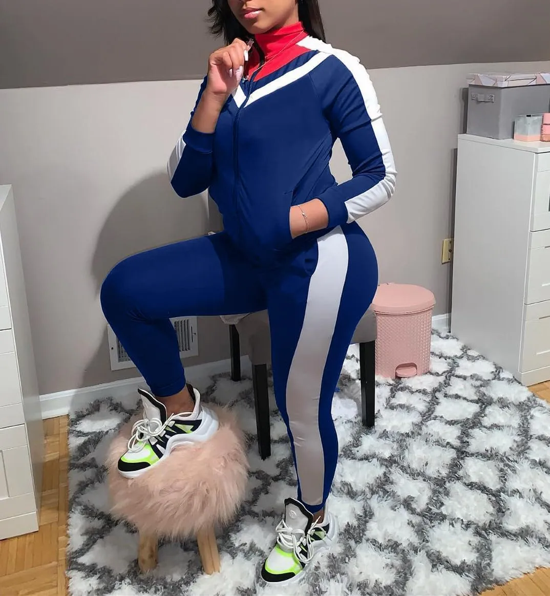 Remxi Workout Sets for Women Two Piece Outfits Jogging Sweat Suits Tops and Long Sweatpants Set Workout Tracksuit