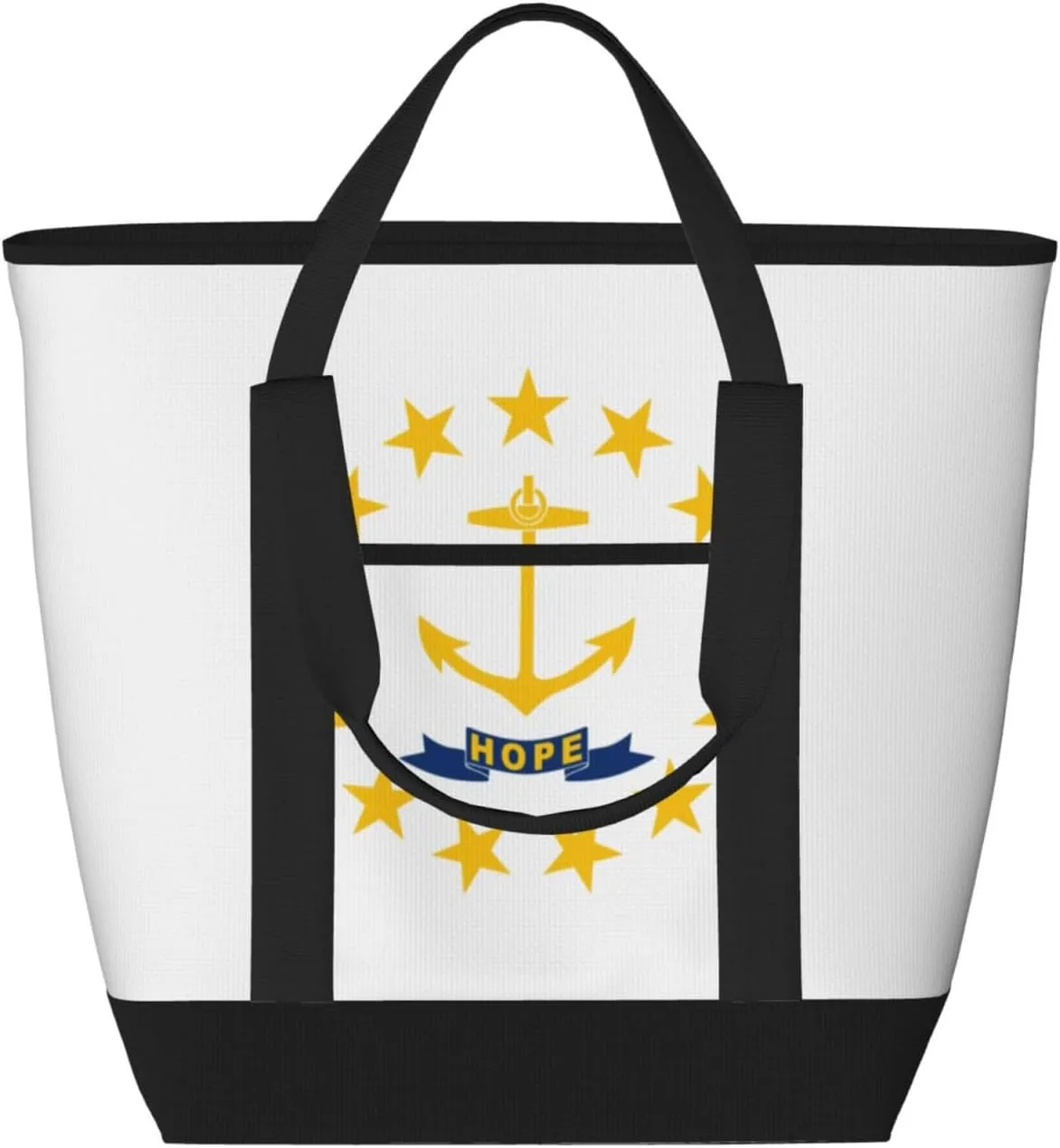 Rhode Island State Flag Women's tote bags and reusable women's beach bags are suitable for travel insulation and cooling bags.