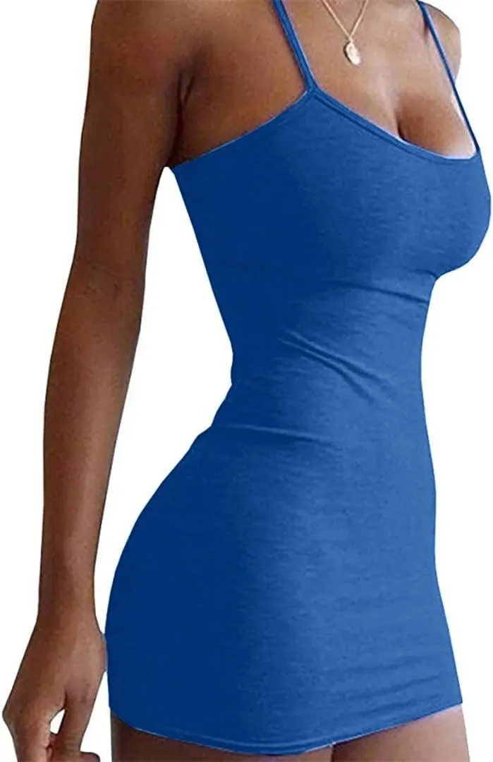 Sexy Ladies Tight Fitting Camisole Dress for Women Camisole Mini Short Skirt