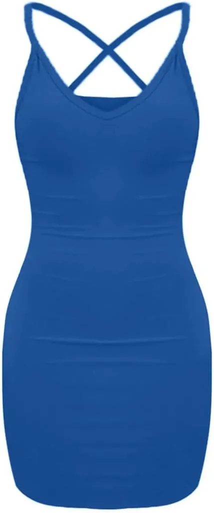 Sexy Ladies Tight Fitting Camisole Dress for Women Camisole Mini Short Skirt