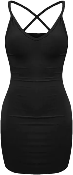 Sexy Ladies Tight Fitting Camisole Dress for Women Camisole Mini Short Skirt