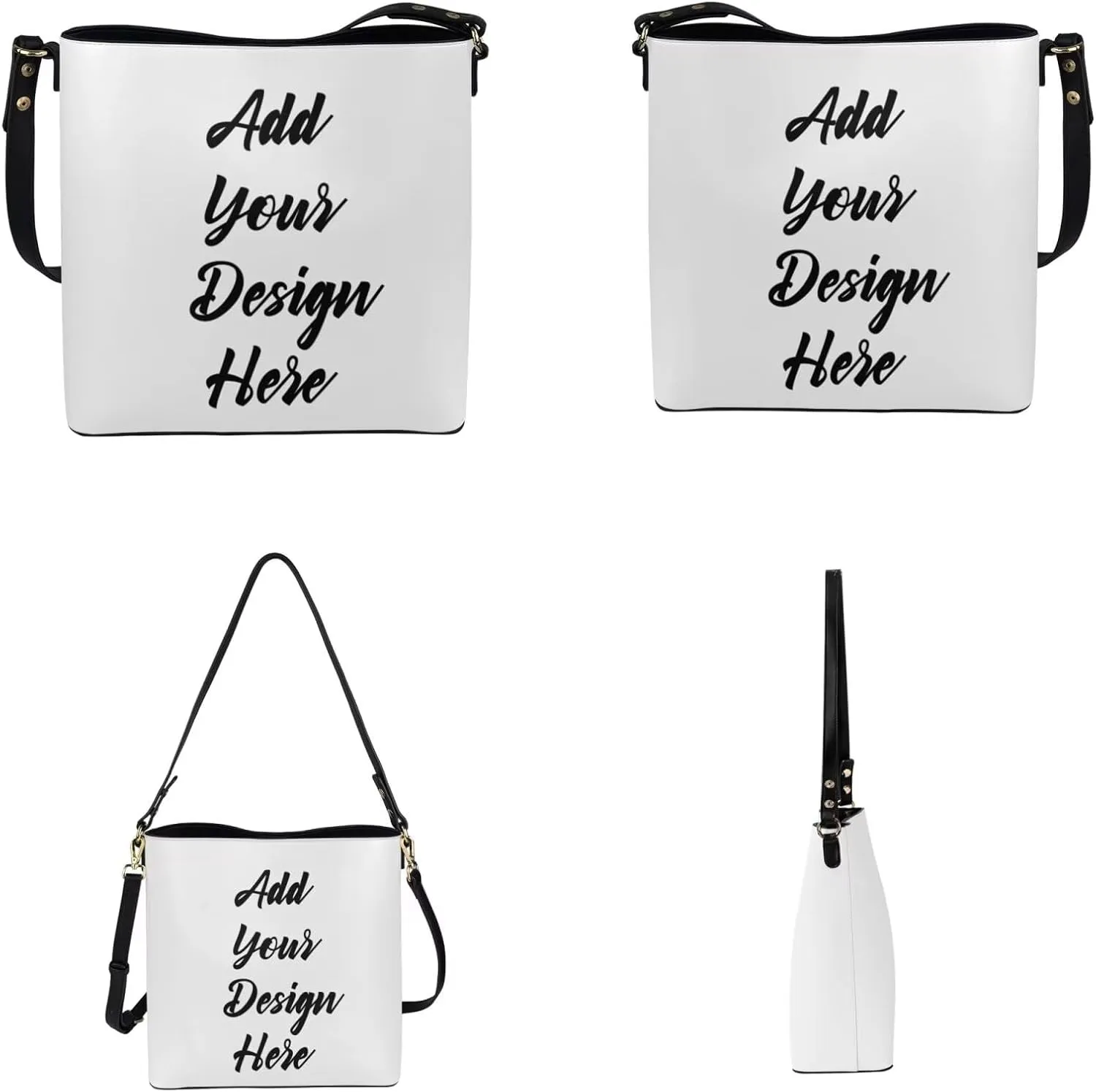 Shoulder Bags Set 2 Piece Saddle Bags Satchel Bags for Women Large Capacity with Zipper Wristlet Purses for Women