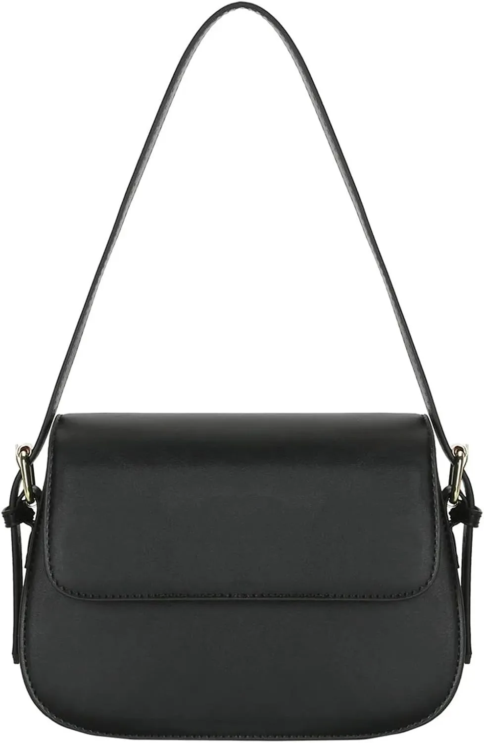Simplicity Trendy Saddle Shoulder Bag Women PU Leather Crossbody Bag Simple Solid Color Flap Messenger