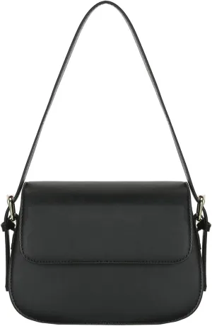 Simplicity Trendy Saddle Shoulder Bag Women PU Leather Crossbody Bag Simple Solid Color Flap Messenger