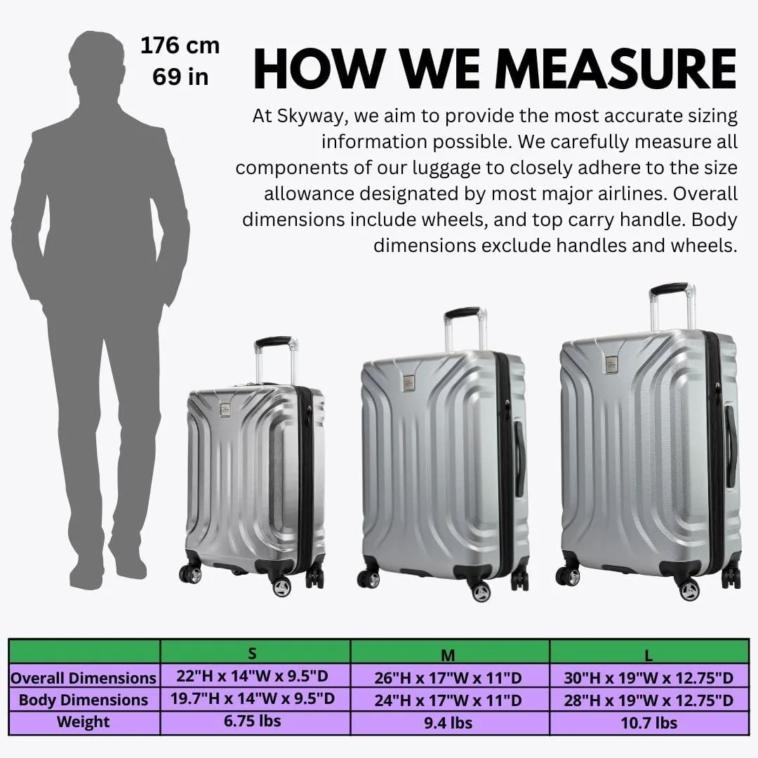 Skyway Nimbus 4.0 Expandable, Durable Hardside, 4 Wheel Spinner, Lightweight Suitcase, Unisex, Stylish