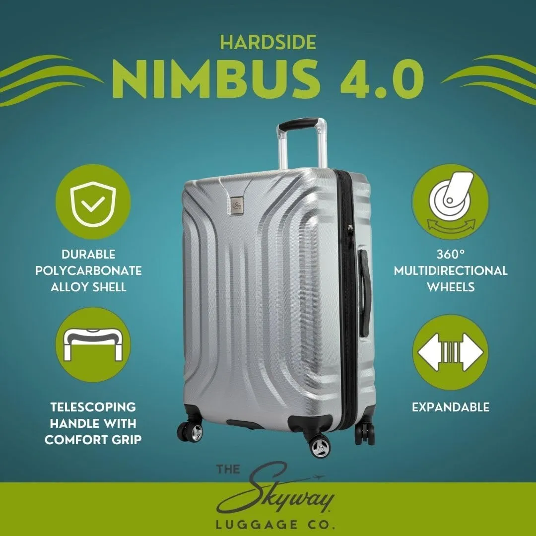 Skyway Nimbus 4.0 Expandable, Durable Hardside, 4 Wheel Spinner, Lightweight Suitcase, Unisex, Stylish