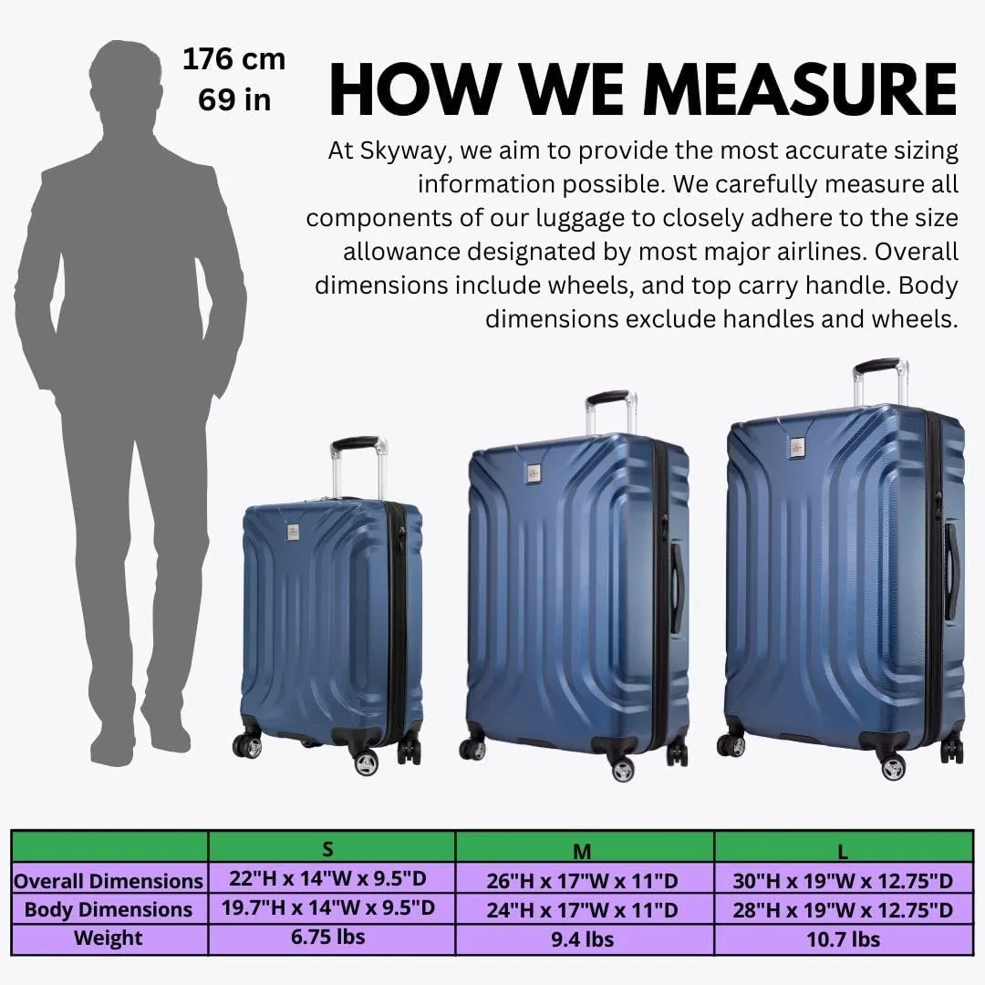 Skyway Nimbus 4.0 Expandable, Durable Hardside, 4 Wheel Spinner, Lightweight Suitcase, Unisex, Stylish
