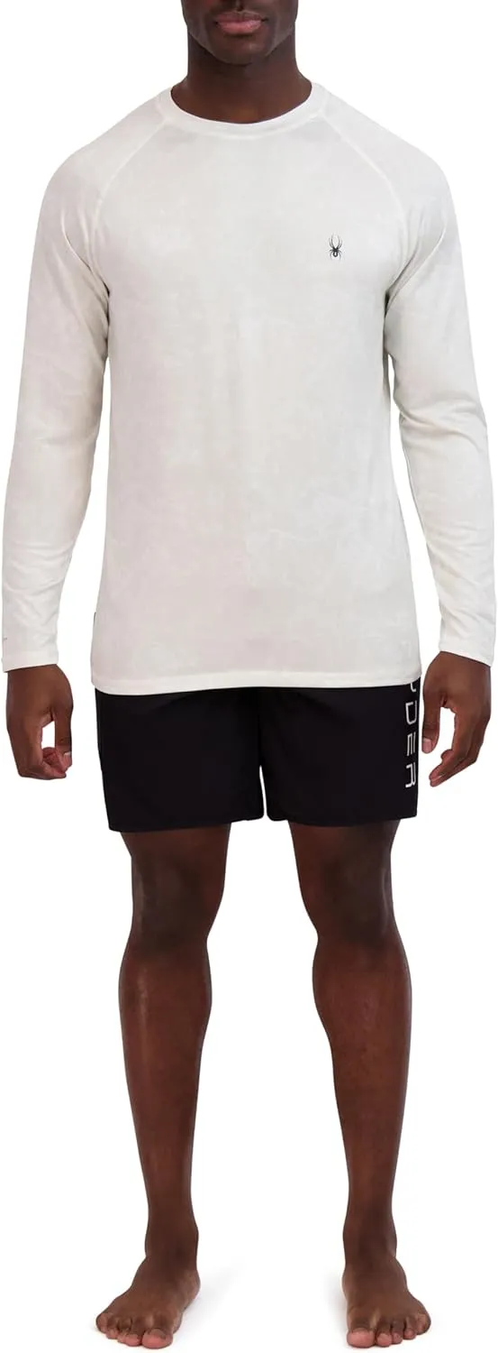 Spyder Men's Long Sleeve Rashguard  UPF , Quick-Dry, Swim Shirt, Surfing, Hiking, Workouts
