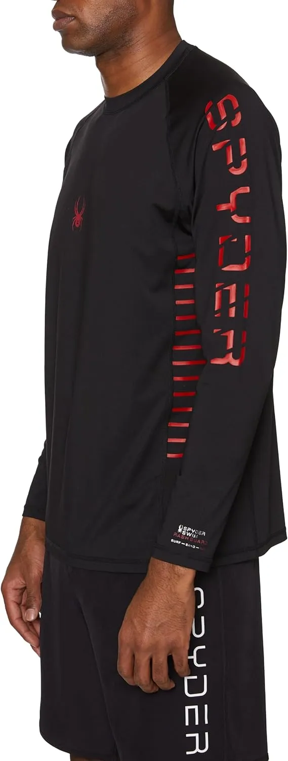 Spyder Men's Long Sleeve Rashguard  UPF , Quick-Dry, Swim Shirt, Surfing, Hiking, Workouts