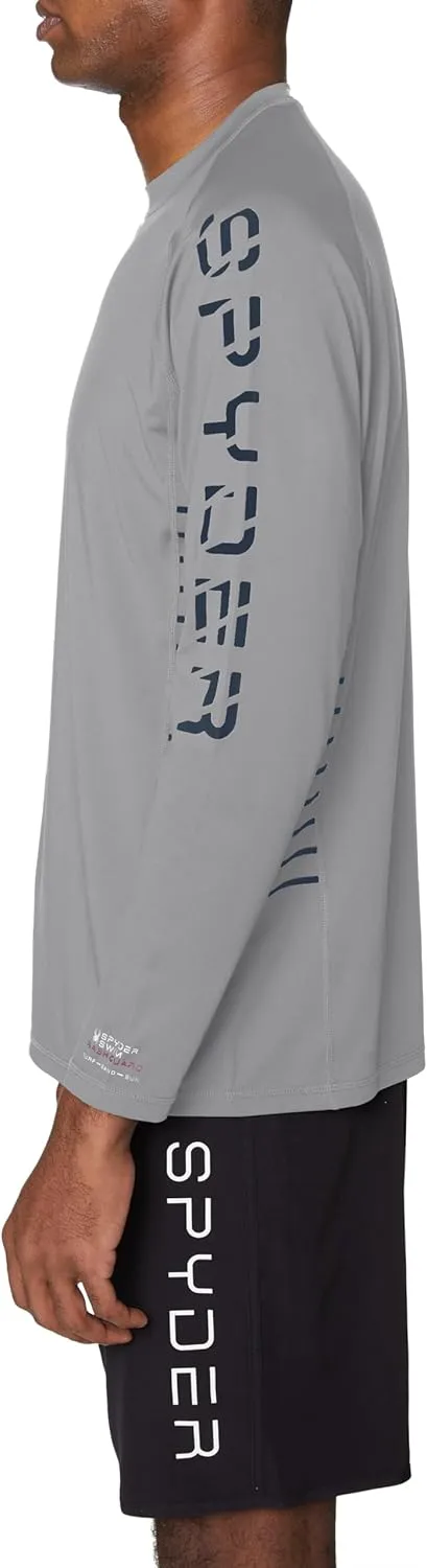 Spyder Men's Long Sleeve Rashguard  UPF , Quick-Dry, Swim Shirt, Surfing, Hiking, Workouts