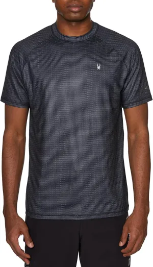 Spyder Men's Short Sleeve Rashguard  UPF , Quick-Dry, Swim Shirt, Surfing, Hiking, Workout