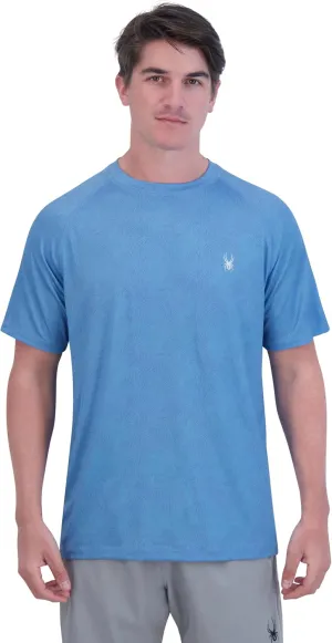 Spyder Men's Short Sleeve Rashguard  UPF , Quick-Dry, Swim Shirt, Surfing, Hiking, Workout
