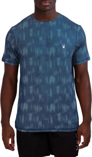 Spyder Men's Short Sleeve Rashguard  UPF , Quick-Dry, Swim Shirt, Surfing, Hiking, Workout