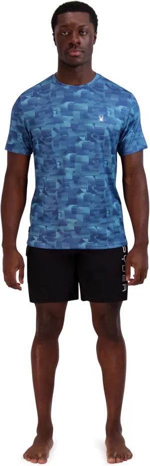 Spyder Men's Short Sleeve Rashguard  UPF , Quick-Dry, Swim Shirt, Surfing, Hiking, Workout