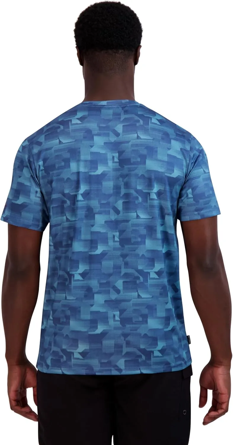 Spyder Men's Short Sleeve Rashguard  UPF , Quick-Dry, Swim Shirt, Surfing, Hiking, Workout