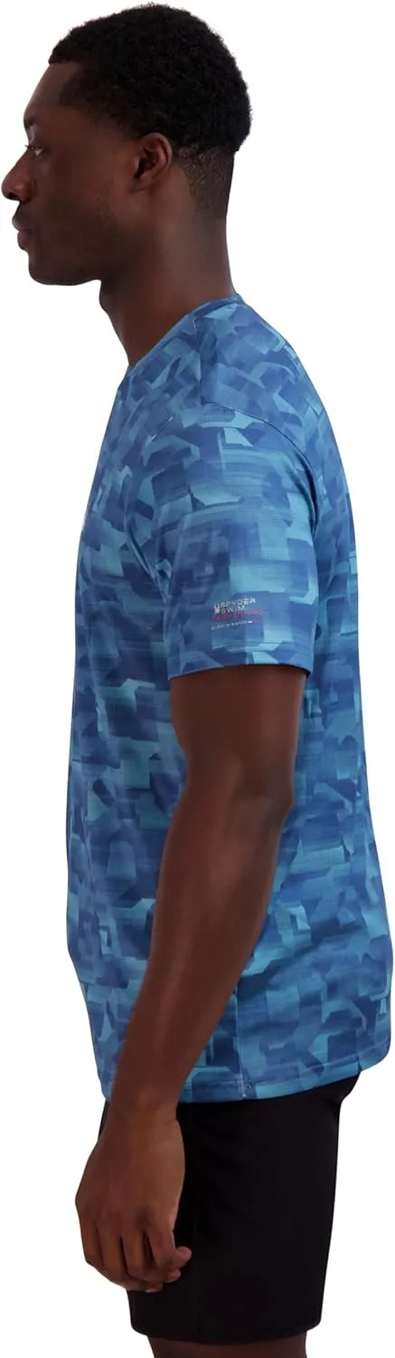 Spyder Men's Short Sleeve Rashguard  UPF , Quick-Dry, Swim Shirt, Surfing, Hiking, Workout