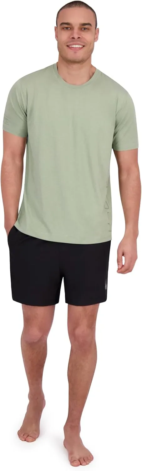 Spyder Men's Short Sleeve Rashguard  UPF , Quick-Dry, Swim Shirt, Surfing, Hiking, Workout