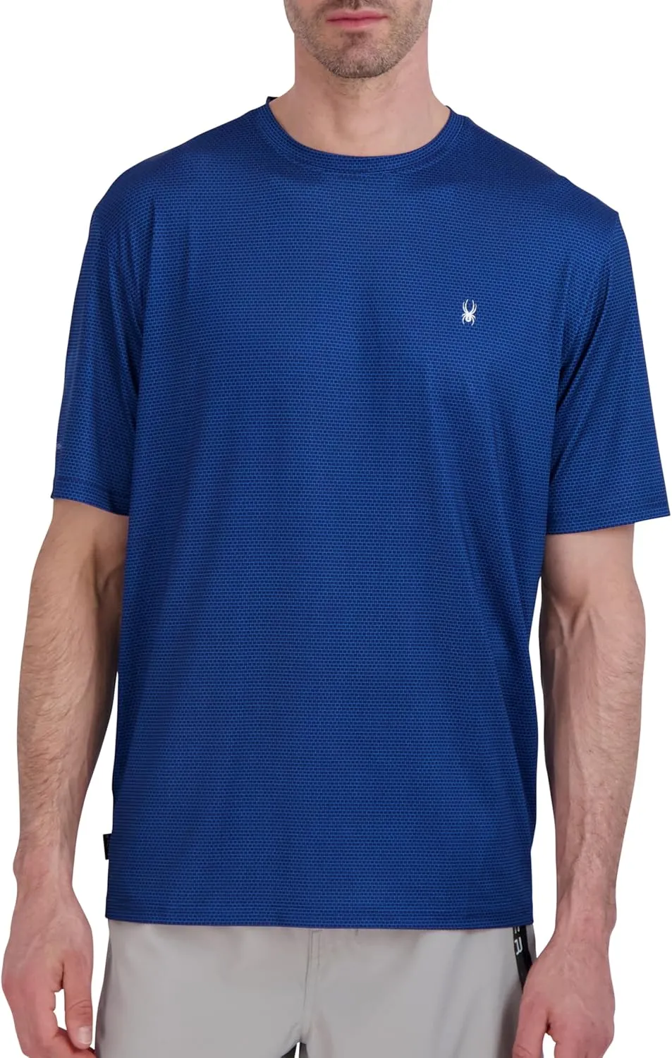 Spyder Men's Short Sleeve Rashguard  UPF , Quick-Dry, Swim Shirt, Surfing, Hiking, Workout
