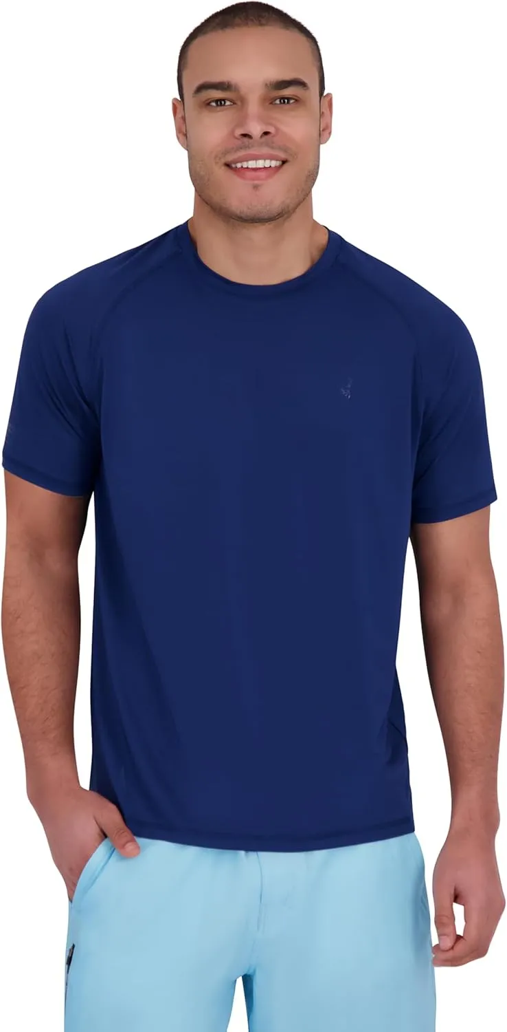 Spyder Men's Short Sleeve Rashguard  UPF , Quick-Dry, Swim Shirt, Surfing, Hiking, Workout