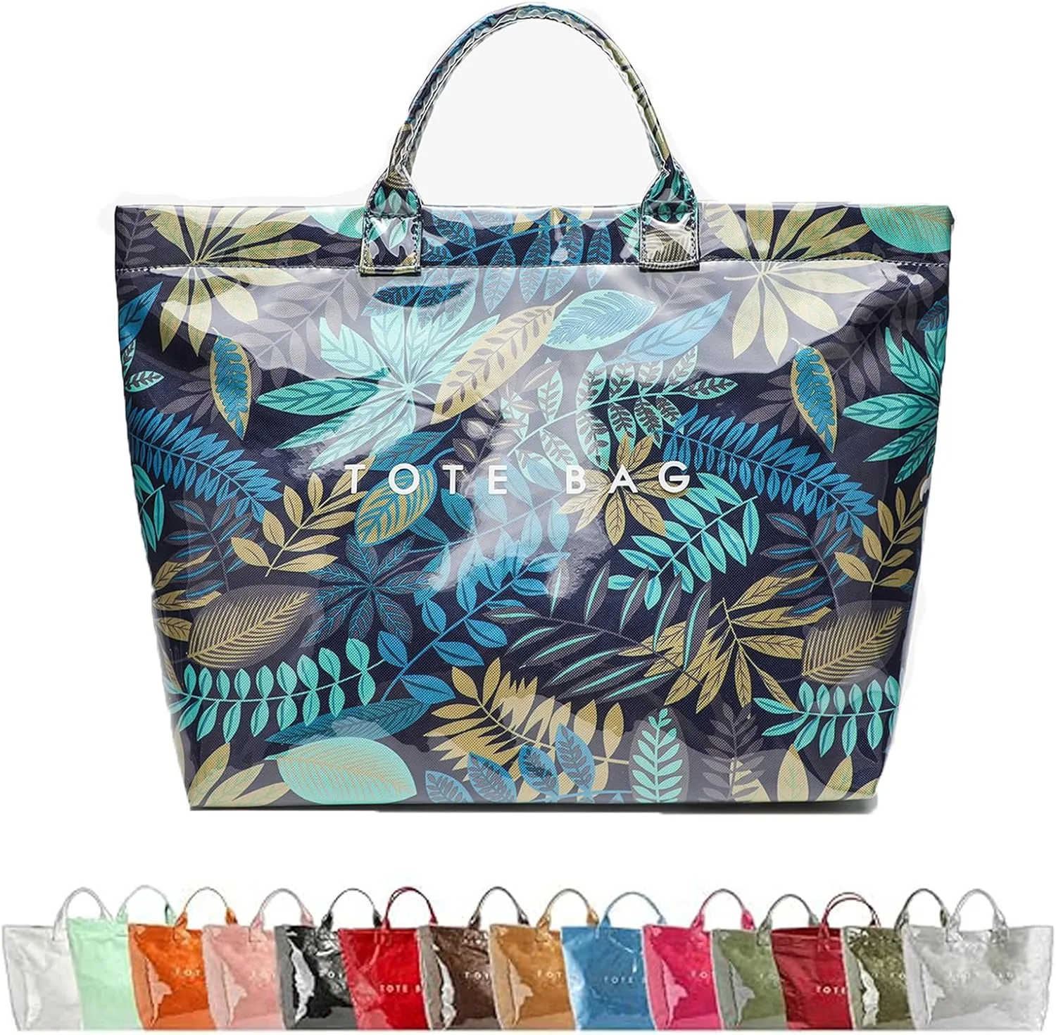 Stellaya Tote Bag, Women's PVC Kraft Paper Tote Bag, Large Shopping Hobo Handbags