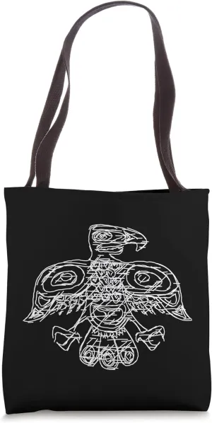 stylized doodle of native american bird Tote Bag