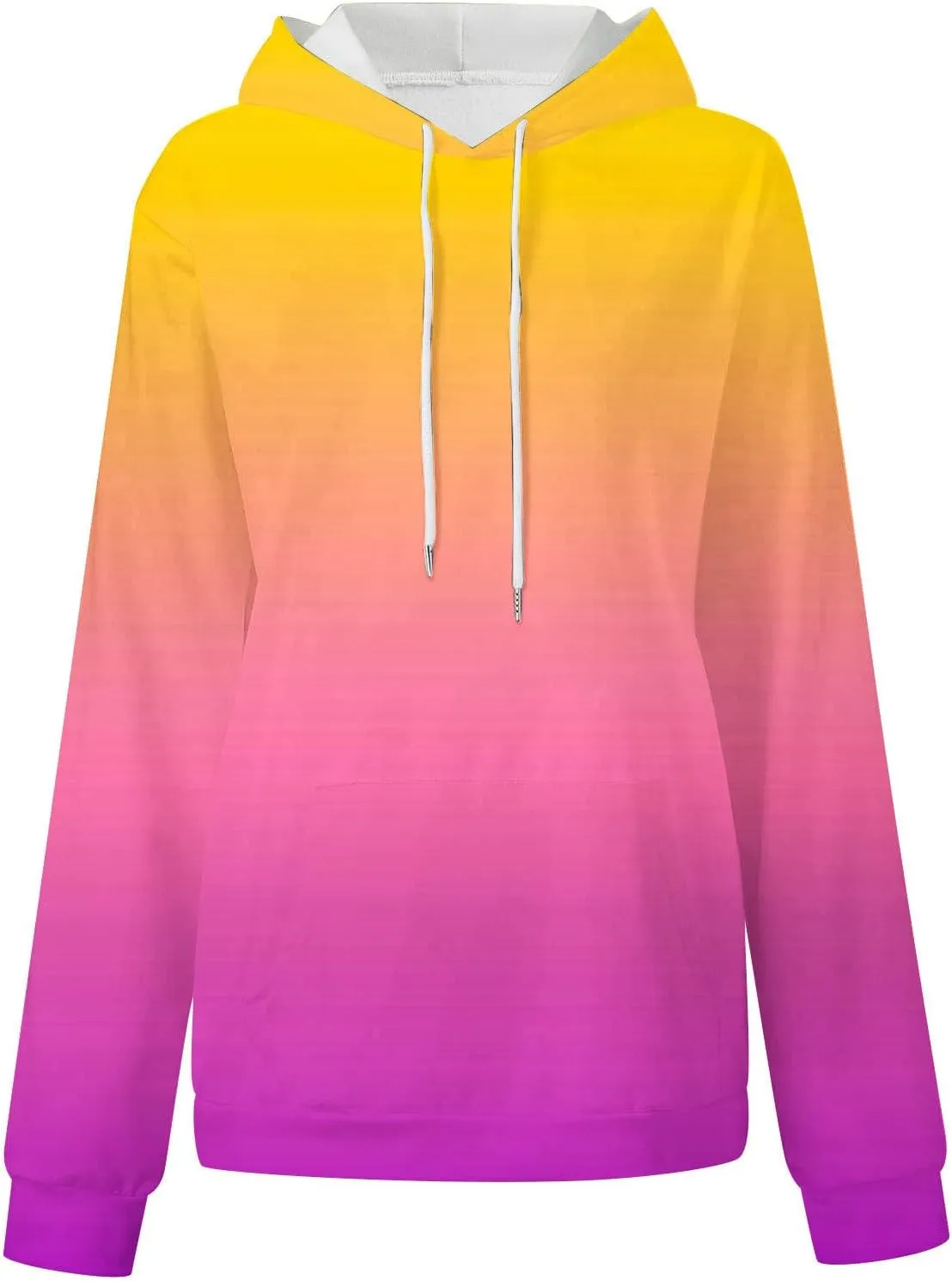 Sweatshirt Hoodies for Women Loose Fit Baggy Gradient Colors Pullover Tops Casual Trendy Fall Sweatshirts with Pocket