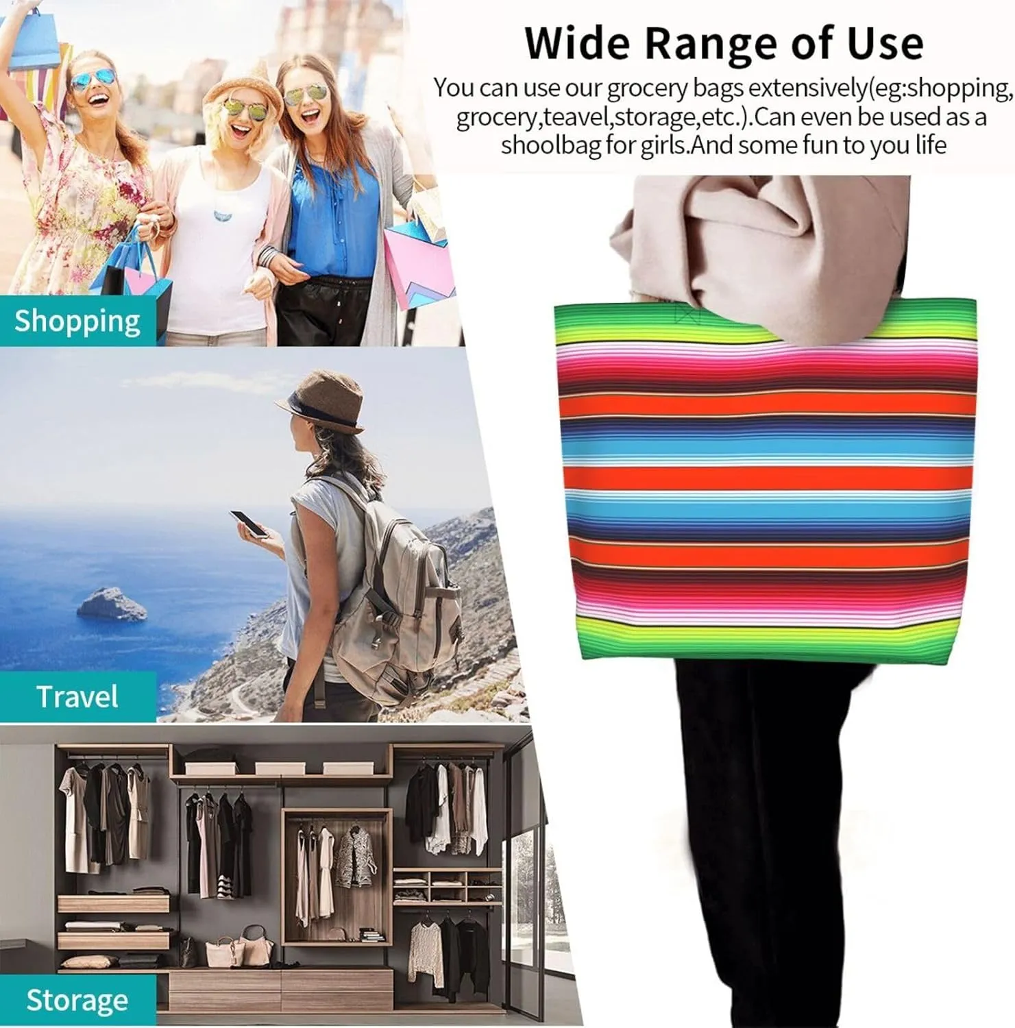 Swedish Sweden Flag Women's Tote Bag Large Capacity Single Shoulder Bags Handbag for Shopping Work