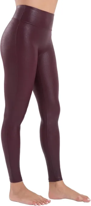 Tagoo Faux Leather Leggings for Women Tummy Control Dressy Leggings High Waisted Pleather Pants Disco Outfits