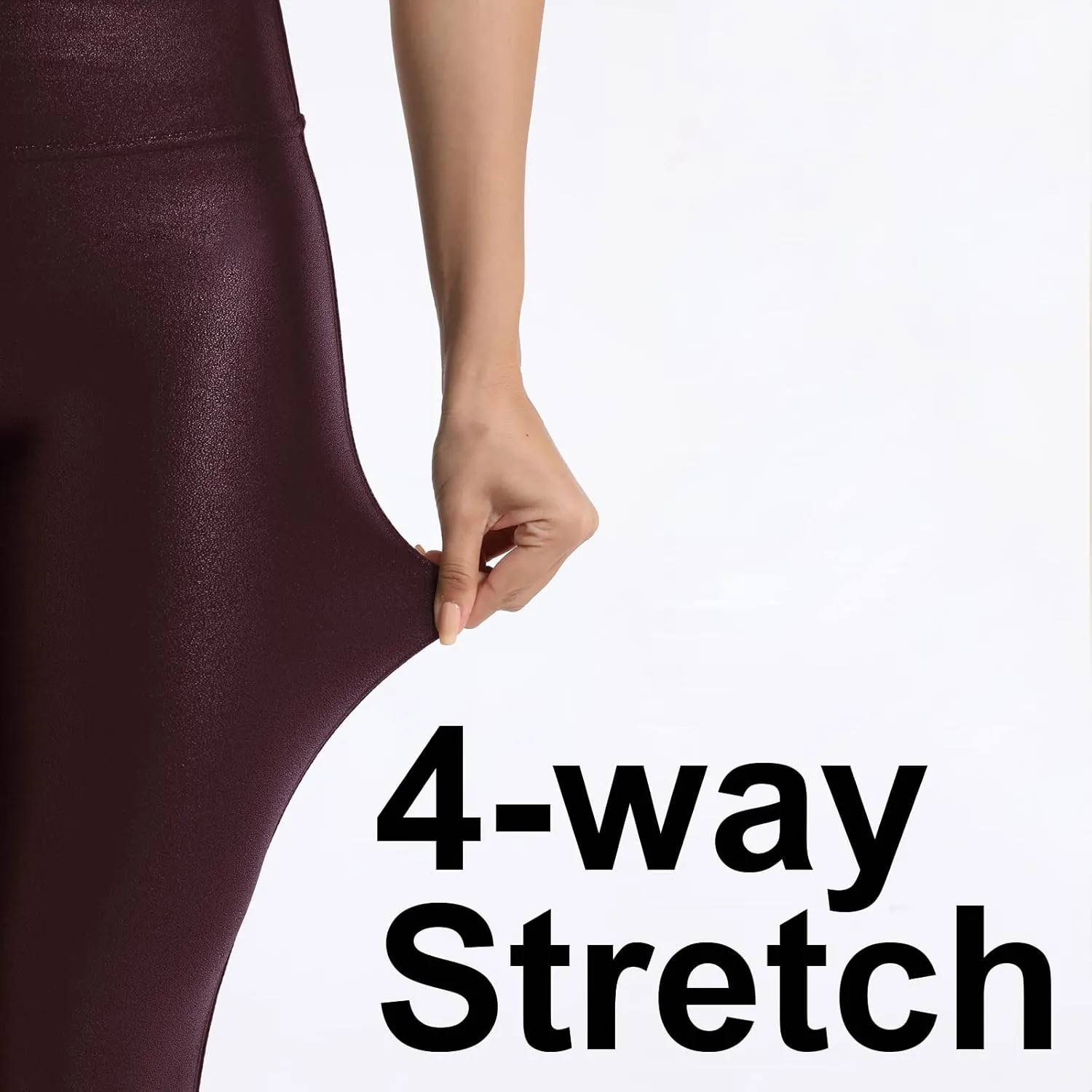 Tagoo Faux Leather Leggings for Women Tummy Control Dressy Leggings High Waisted Pleather Pants Disco Outfits