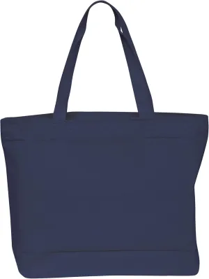 TBF Heavy Canvas Large Tote Bag with Zippered Closure for Beach, Grocery Shopping, Travel Bags