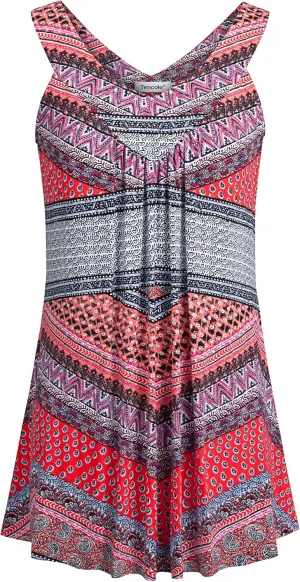 Tencole Womens Tank Tops Summer Casual Sleeveless Tunic Shirts V Neck Loose Blouses