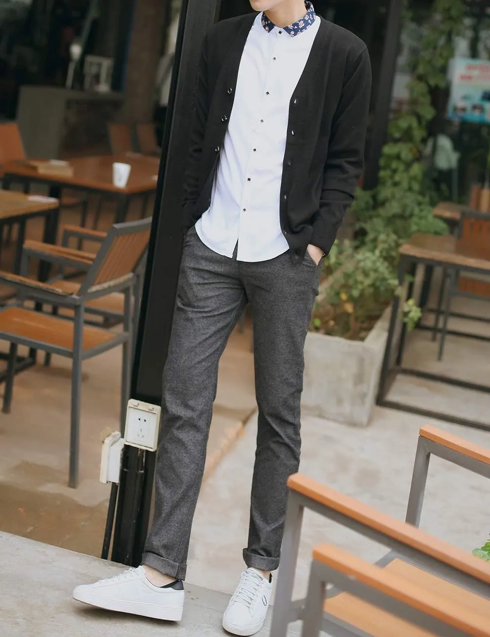 TopTie Men's Casual Fit V-Neck Cotton Sweater Cardigan