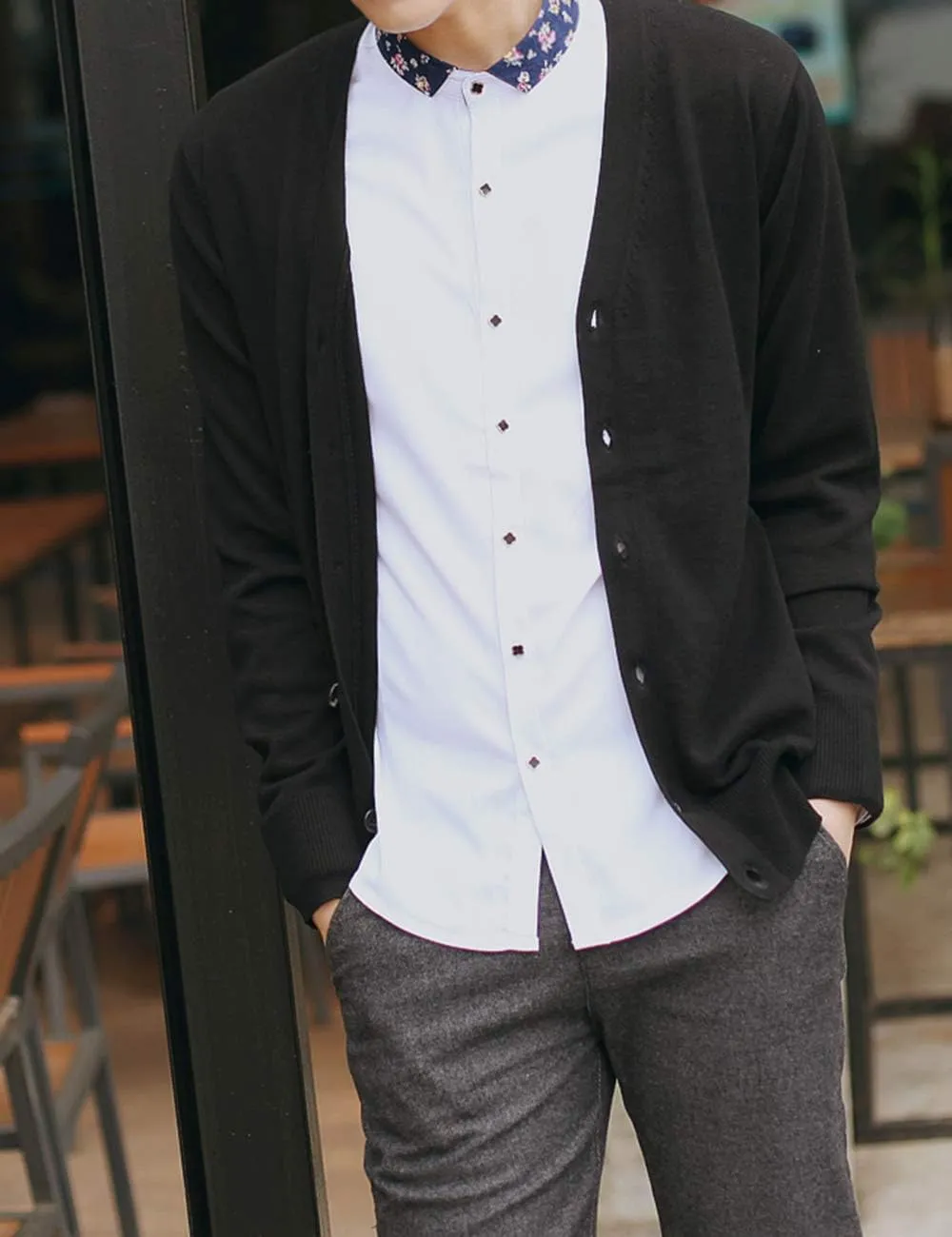TopTie Men's Casual Fit V-Neck Cotton Sweater Cardigan