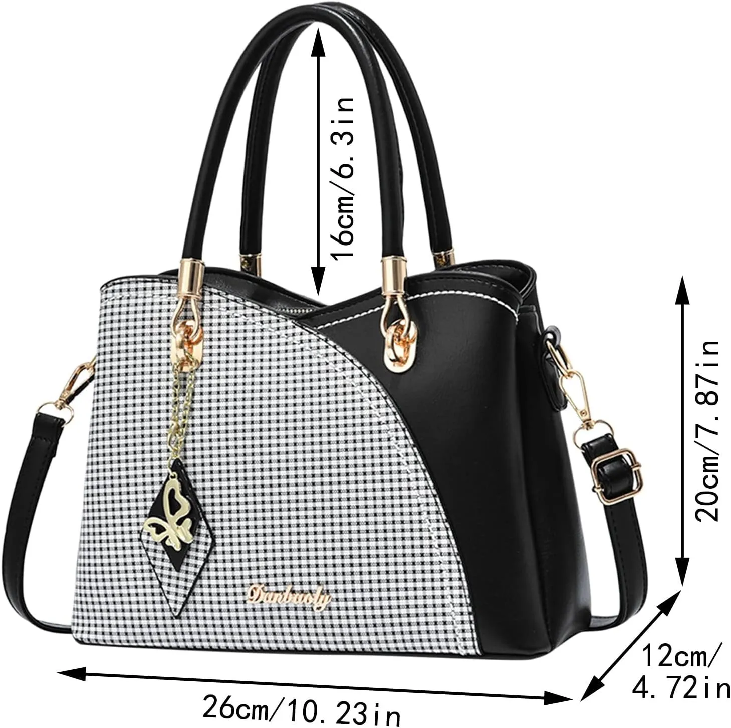 Tote Bag For Women Color Block Women Hobo Handbags Large Capacity Plaid Middle Shoulder Messenger Bag For Daily Work V
