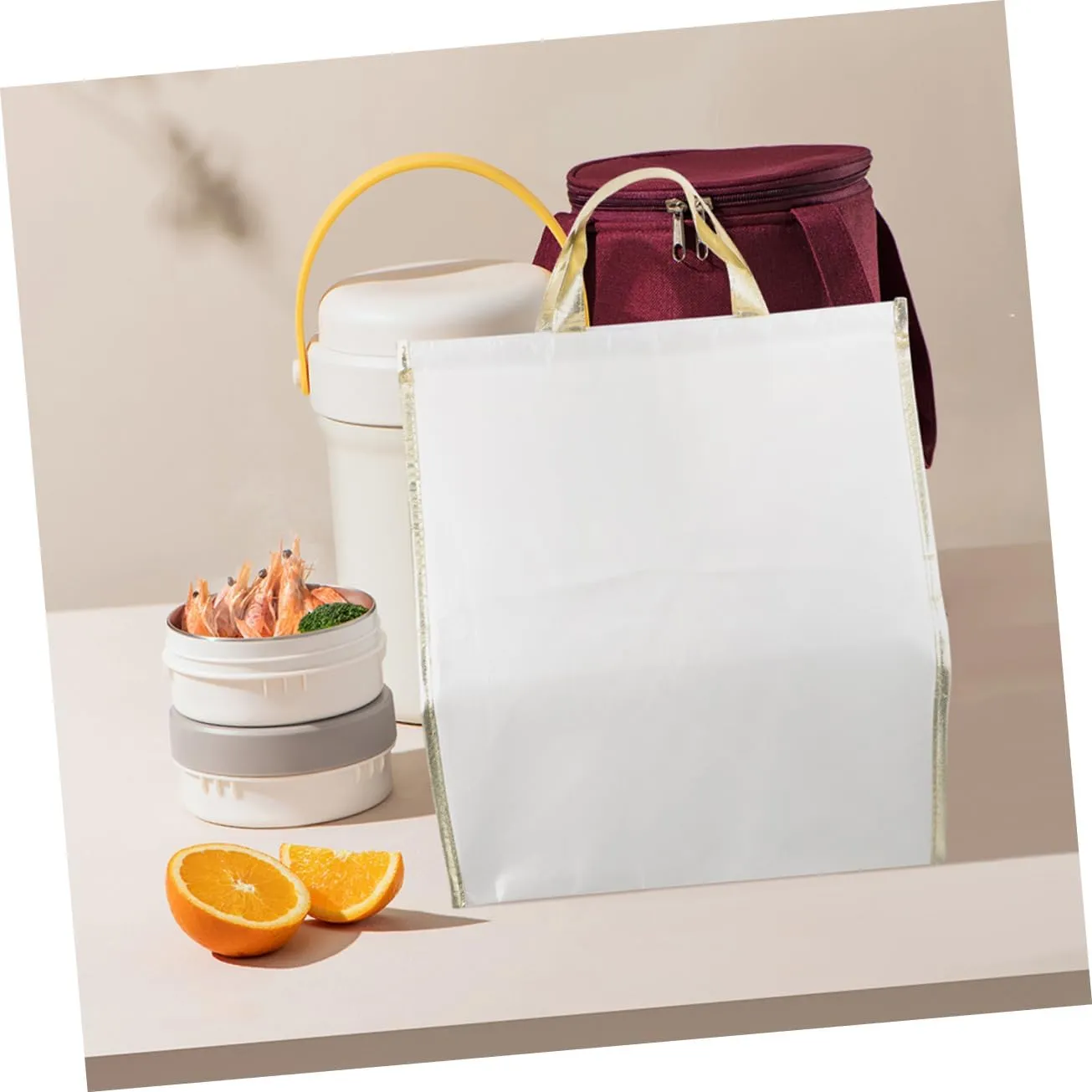 TOYANDONA 3pcs Insulated Food Transport Bag Durable Grocery Carrier Portable Reusable Takeaway Tote Large Capacity for Hot Food for Baking Pizza and Fresh Produce