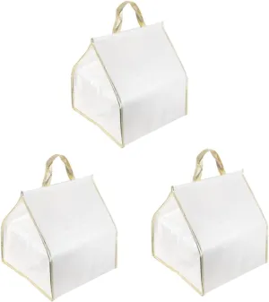 TOYANDONA 3pcs Insulated Food Transport Bag Durable Grocery Carrier Portable Reusable Takeaway Tote Large Capacity for Hot Food for Baking Pizza and Fresh Produce