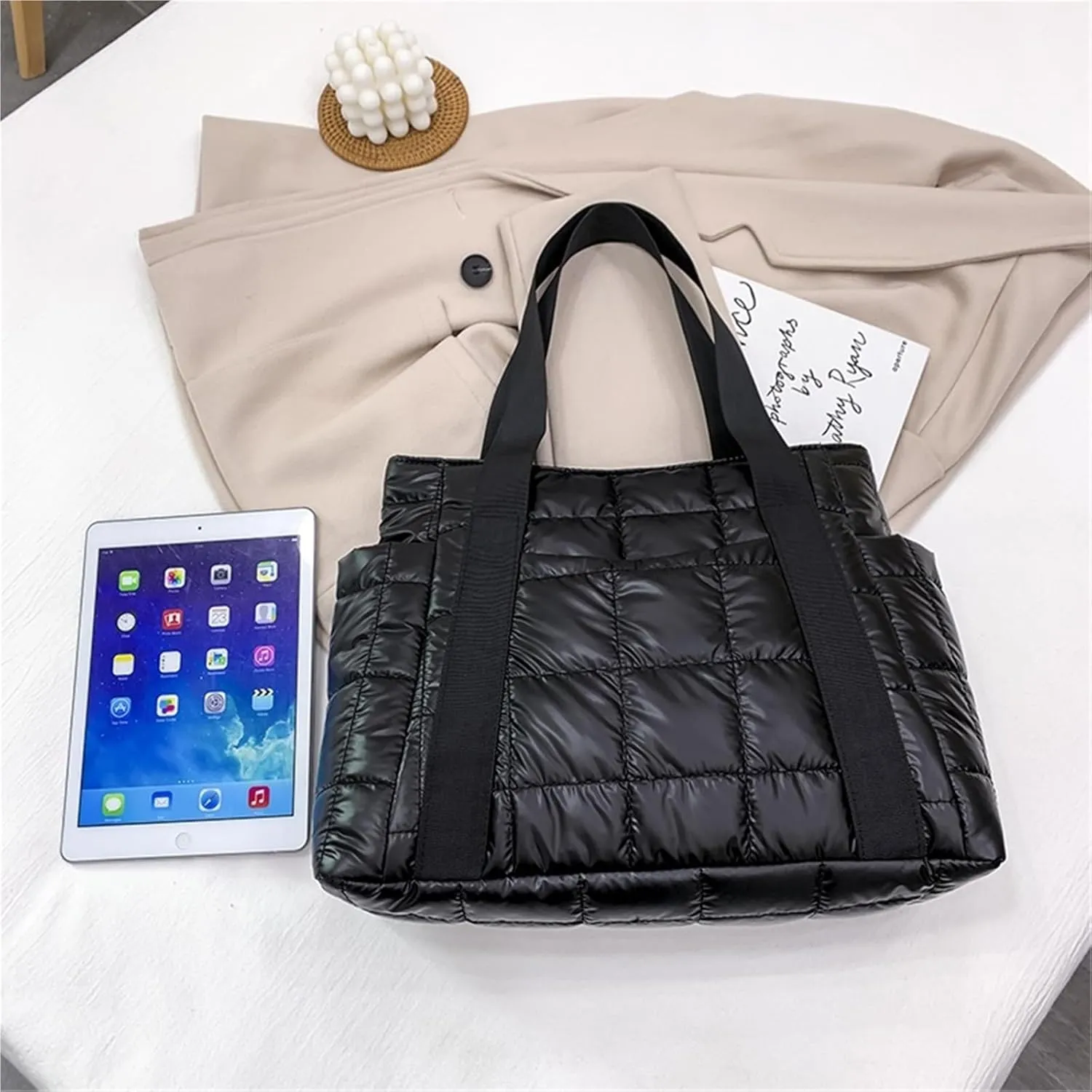 Winter Women's Shoulder Bag Leisure Car Sewn Down Bag Shopping Bag Women's Bag