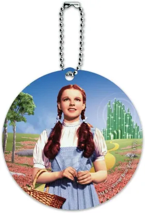 Wizard of Oz Dorothy Character Round Luggage ID Tag Card Suitcase Carry-On