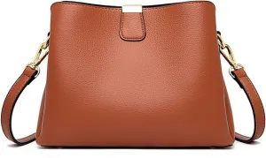 Women Bucket Bag Fashion Shoulder Bag For Girls Large Capacity Messenger Crossbody Bag For Women(Brown)