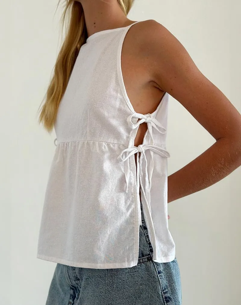Women's Camisole Summer Tie Strap Tank Tops Y2k Solid Plaid Side Ties Sleeveless Tops Floral Embroidered Vest Top