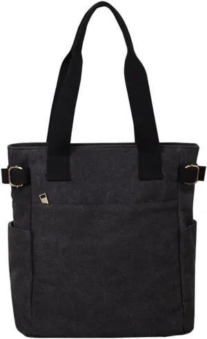 Women's Canvas Shoulder Bag Tote Bag for Women Travel Bag Big Capacity Casual Handbags for Work Shopping